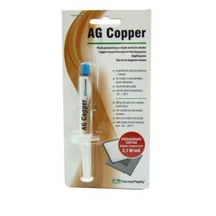 Паста теплопроводящая с медью AG Copper шприц 1.5мл, 3,1 Вт/мК art.AGT-060 3044132 фото