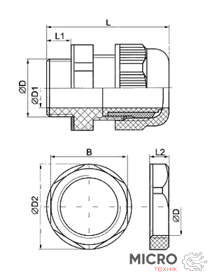Кабельне введення герметичне PG13.5 Чорний 3016192 фото