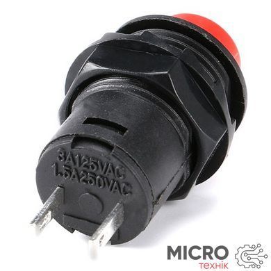 Кнопка DS-425a (DS-428) з фіксацією OFF-ON червона 3037292 фото