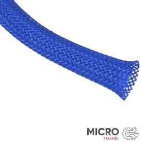 Кабельная оплетка змеиная кожа 4мм, синяя 3034464 фото