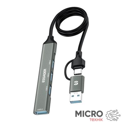 USB HUB Type-C 4 in 2 3048505 фото