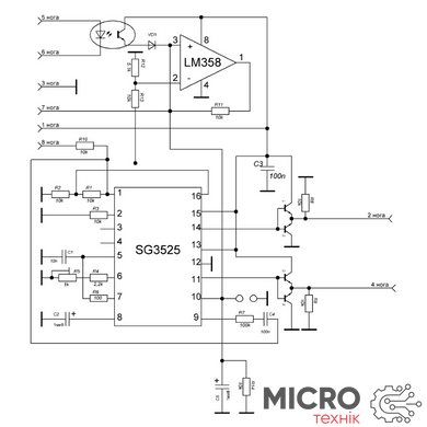 Модуль плата драйвера для инвертора на SG3525 и LM358 3039799 фото