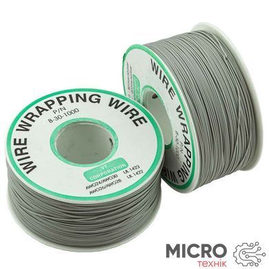 Провода монтажные 30 AWG одножильные серые на катушке 250м. 3039259/0 фото