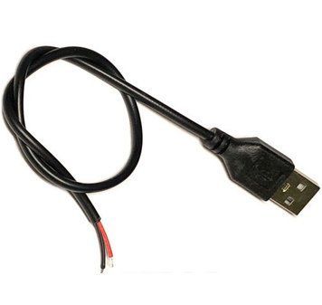 Провід 2 pin з роз'ємом USB A (чорний)/0.3m 14372 фото