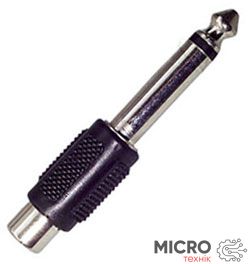 Переходник HH1020, 6.35mm to RCA Jack, plastic, mono 3000439 фото