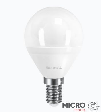 Світлодіодна лампа GLOBAL LED G45 F 5W 4100K 220V E14 AP 3007600 фото