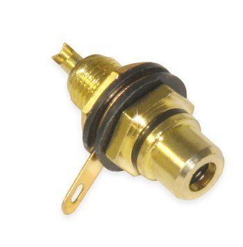Гніздо на панель HD-0002rca Gold чорне 3023280 фото