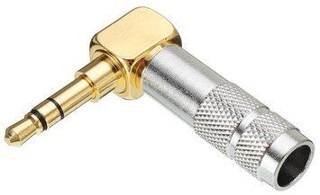 Штекер на кабель HM-081 3-pin 3.5mm угловой Серый 3032779 фото