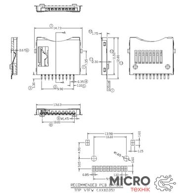 Разъем MR08 для Micro SD 3029755 фото