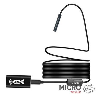 Ендоскоп - Android IP67, d=8mm, 2MPix, 8LED, WiFi, uUSB, 3,5m 3040387 фото