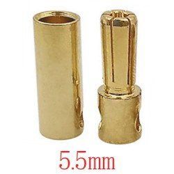 Роз'єм акумуляторний 5.5mm вилка + розетка 3045947 фото