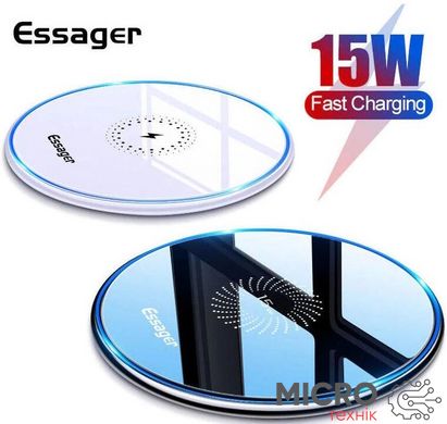 Безпроводове зарядне пристрій Qi 15W Wireless Charger біле 3044462 фото