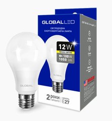 Лампа світлодіодна GLOBAL LED A60 12W 3000K 220V E27 AL 3007602 фото