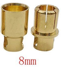 Разъем аккумуляторный 8mm вилка + розетка 3045949 фото
