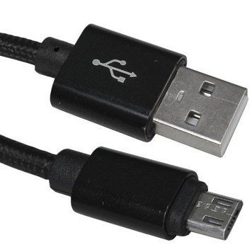 Кабель USB 2.0 AM/BM micro-USB 1м чорний, діам. 4.5мм 3036939 фото