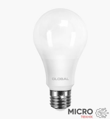 Лампа світлодіодна GLOBAL LED A60 12W 3000K 220V E27 AL 3007602 фото