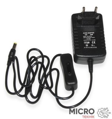 Блок живлення CHD-CB1220 12V 2A plug 5.5x2.1mm + вимикач 3030847 фото