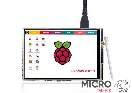 Дисплей Raspberry Pi 3 3,5" LCD 3031407 фото